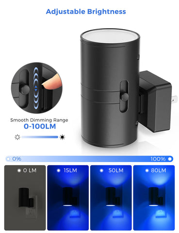 L LOHAS LED blue night light using dusk-to-dawn sensor for auto on/off