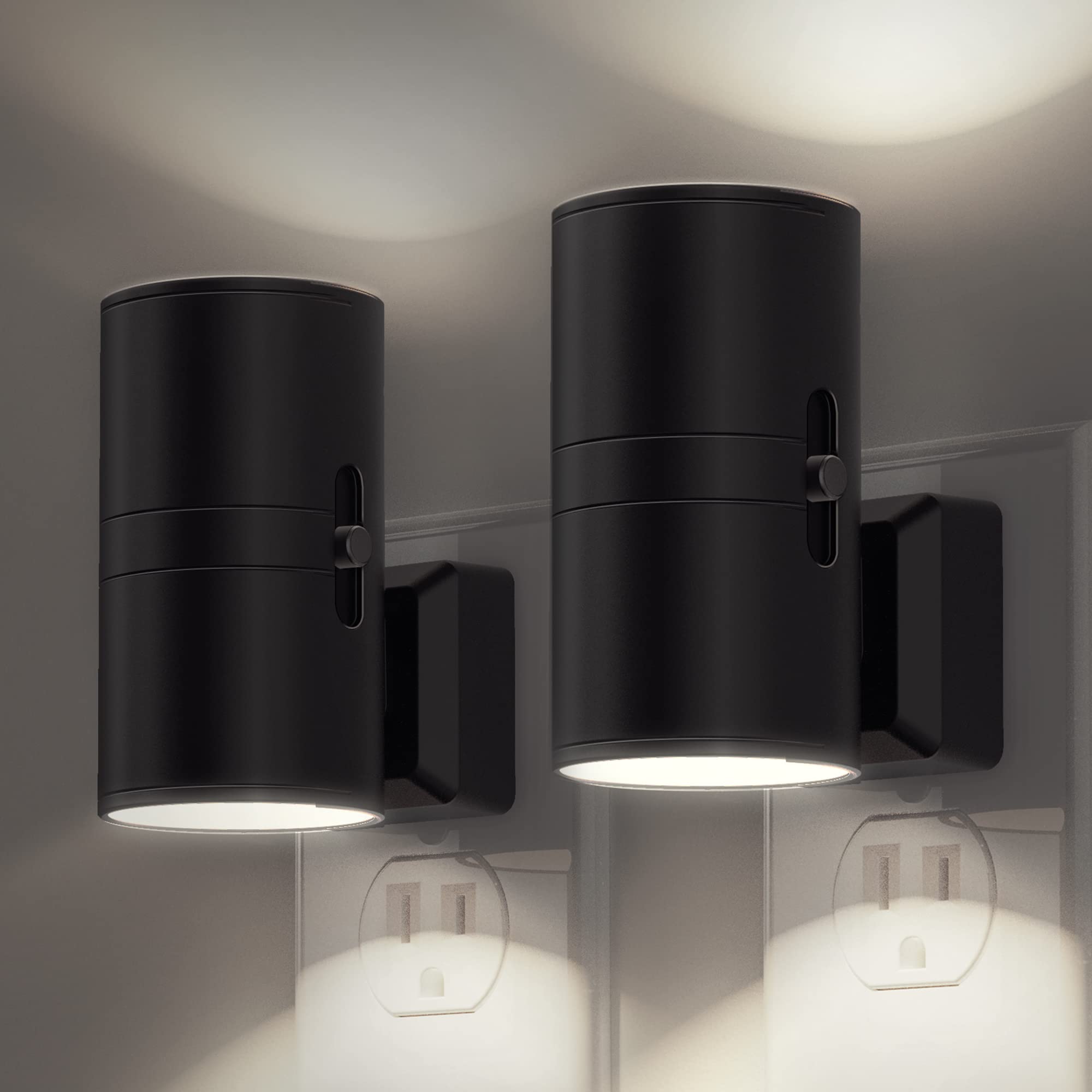 L LOHAS LED Bright Night Light in hallway with 2-pack and 5000K glow
