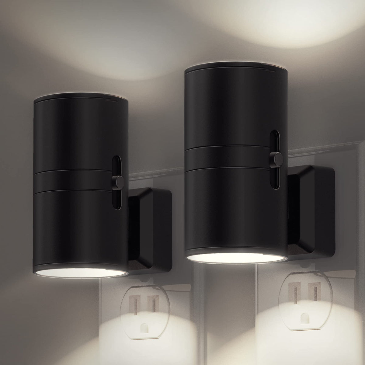 L LOHAS LED Bright Night Light in hallway with 2-pack and 5000K glow