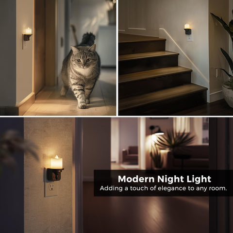 L LOHAS LED candle night light suited for bedrooms, hallways, and bathrooms
