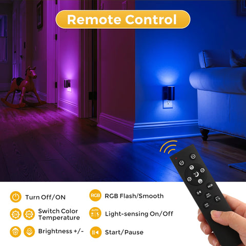 L LOHAS LED color-changing night light displays eight colors for mood lighting.