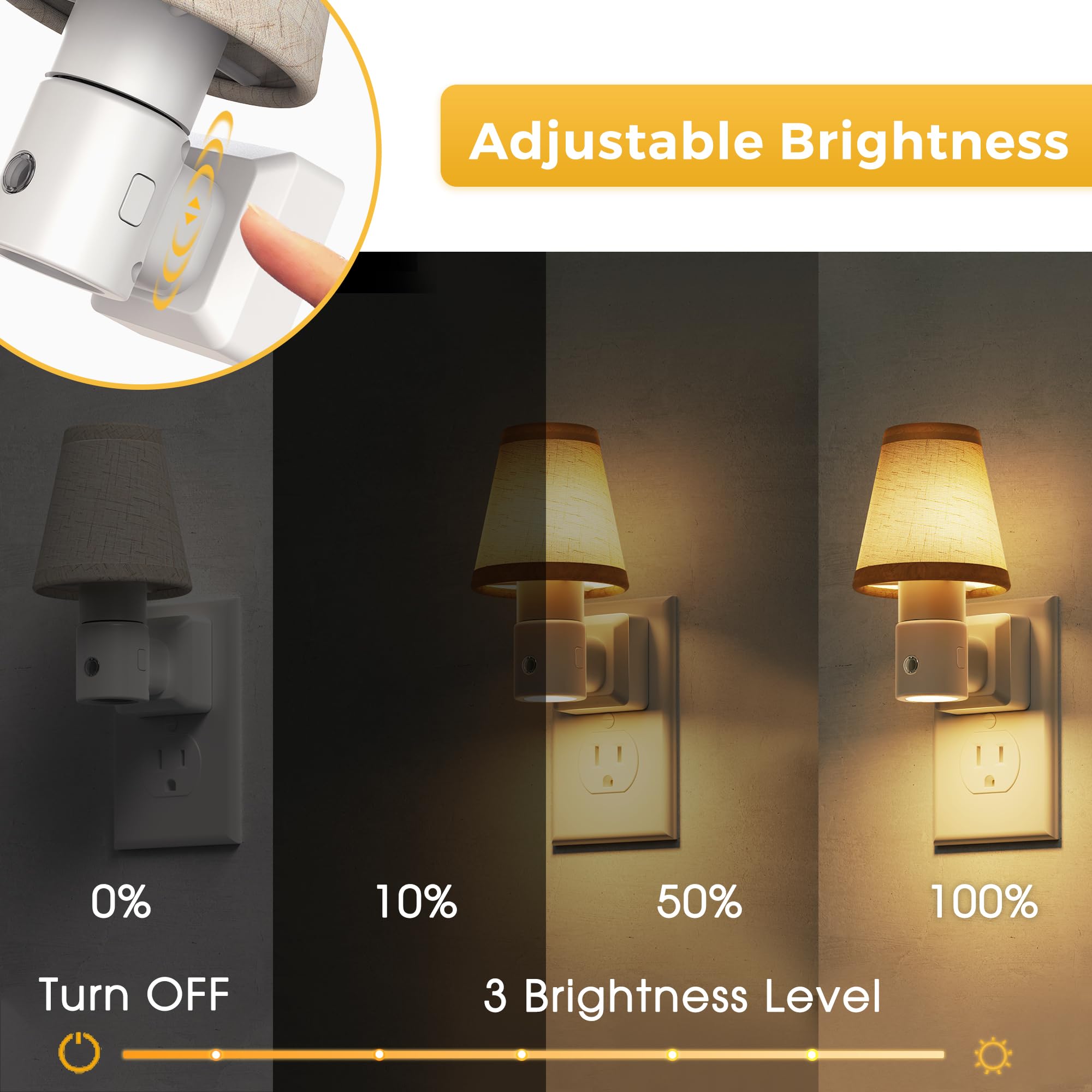 L LOHAS LED dimmable brightness button for easy mood lighting control.