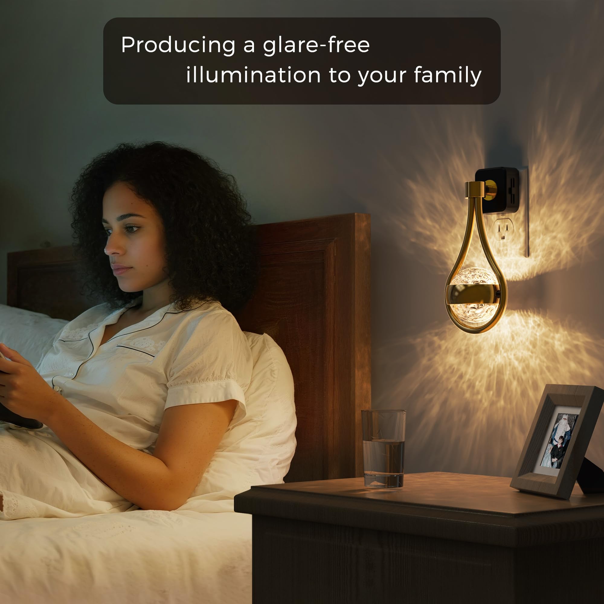 L LOHAS LED dimmable night light with sliding control saves energy