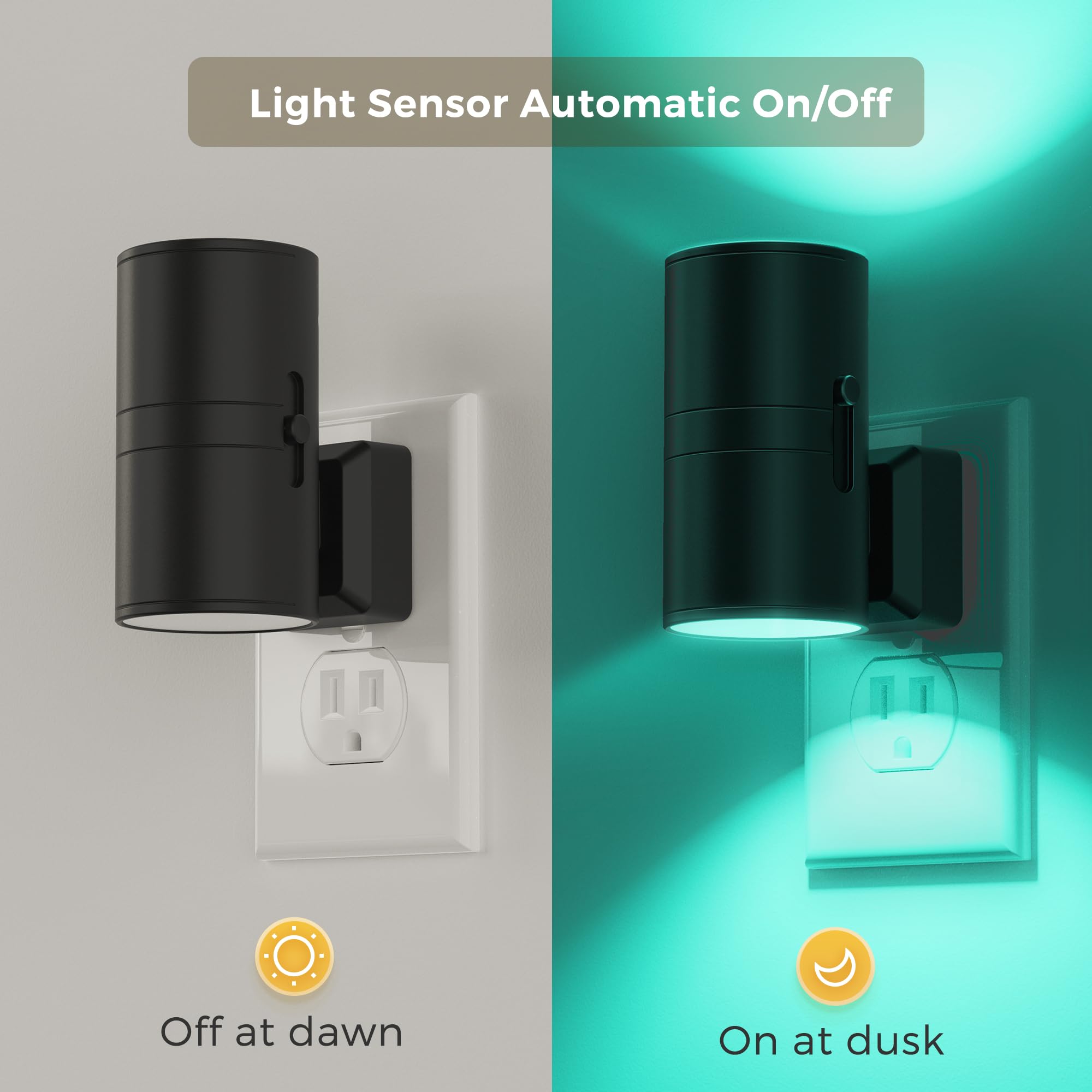 L LOHAS LED dusk-to-dawn night light remembers preferred brightness and mode.