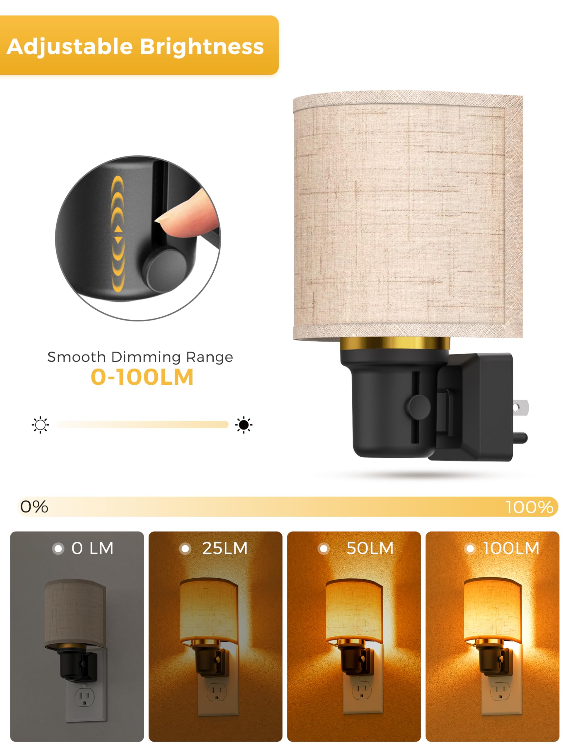 L LOHAS LED dusk-to-dawn sensor night light auto-activates at night