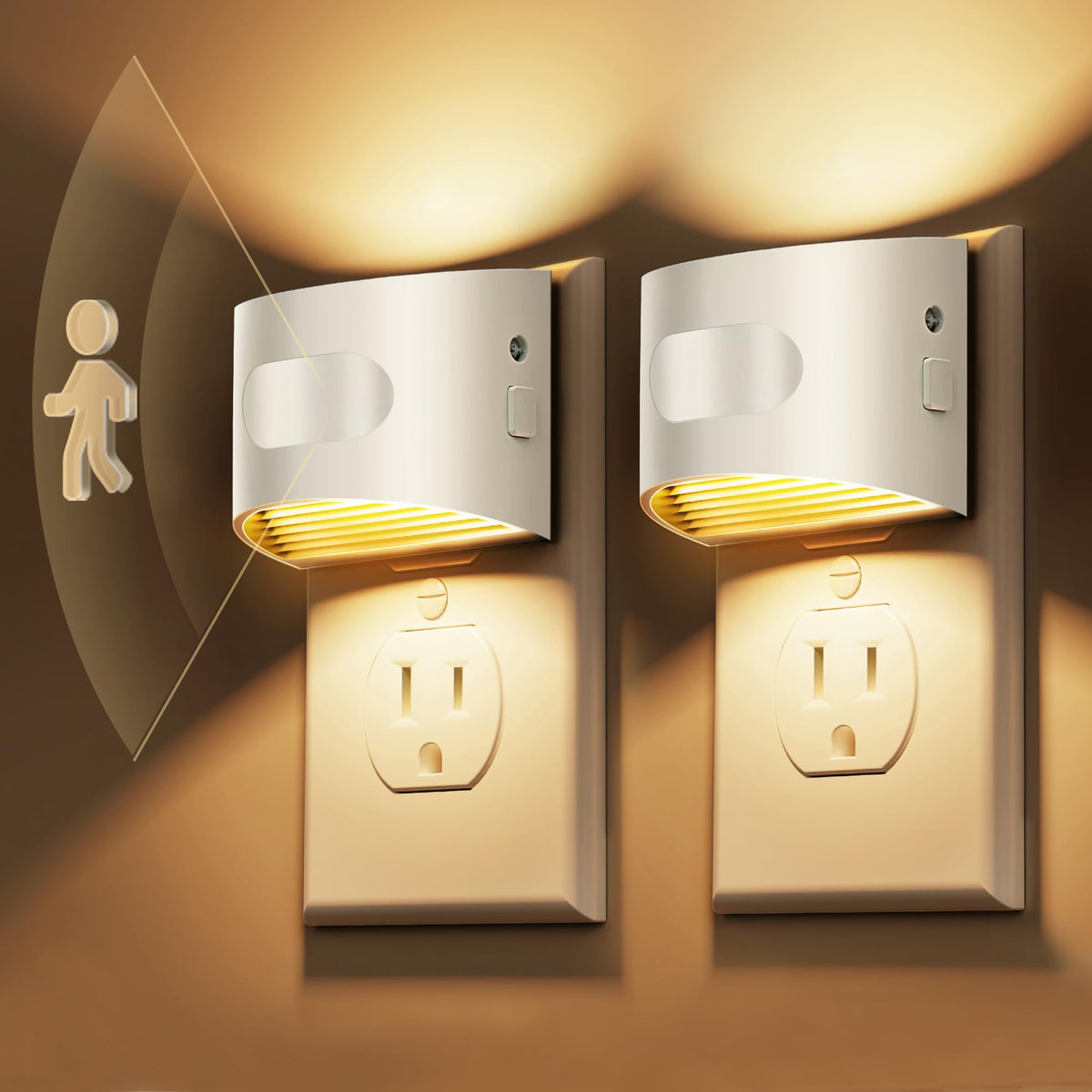 L LOHAS LED motion sensor night light in a 2-pack for easy hallway lighting.
