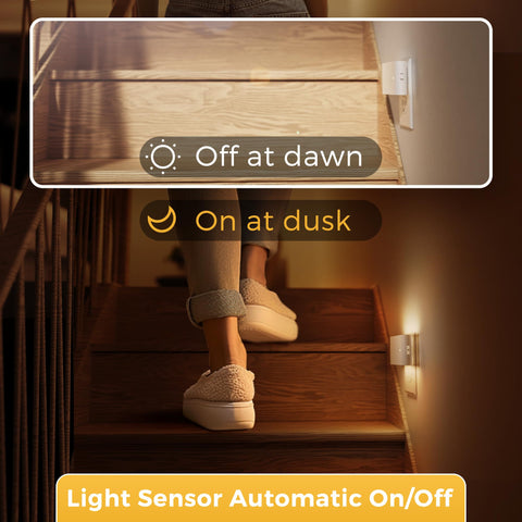 L LOHAS LED night light 2-pack modern design blends with decor