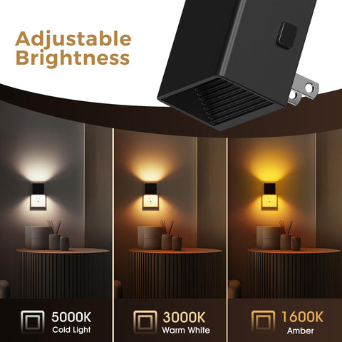 L LOHAS LED night light offers 3CCT options: 1600K, 2700K, 5000K for versatile mood lighting.