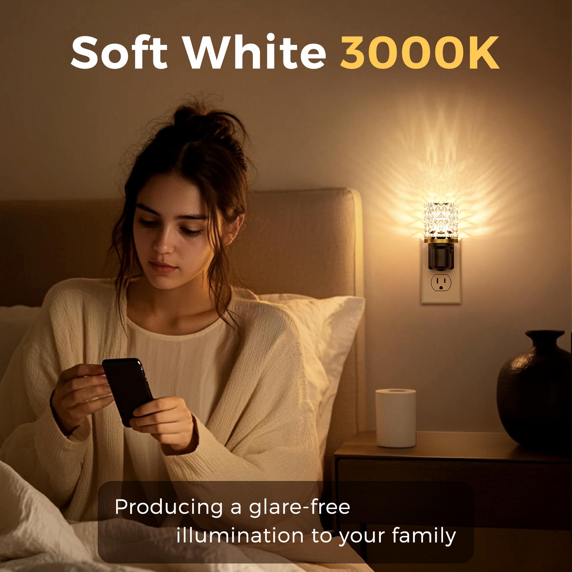 L LOHAS LED night light featuring auto-sensor for hands-free use