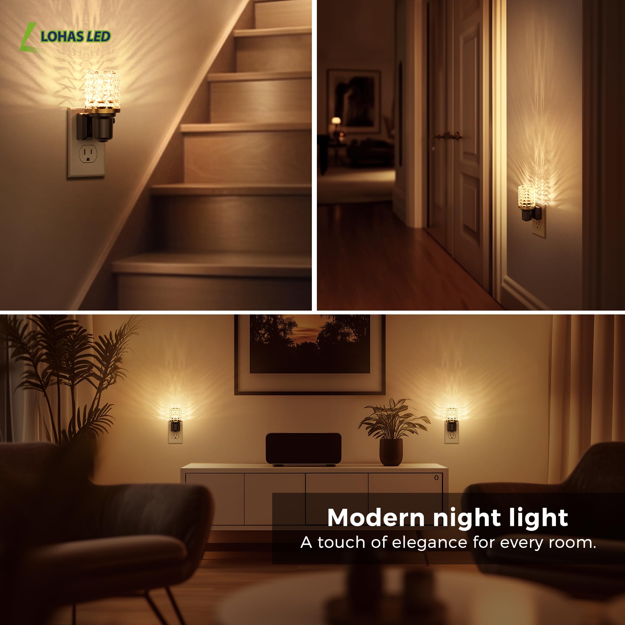 L LOHAS LED night light in bedrooms and hallways for safe nighttime guidance