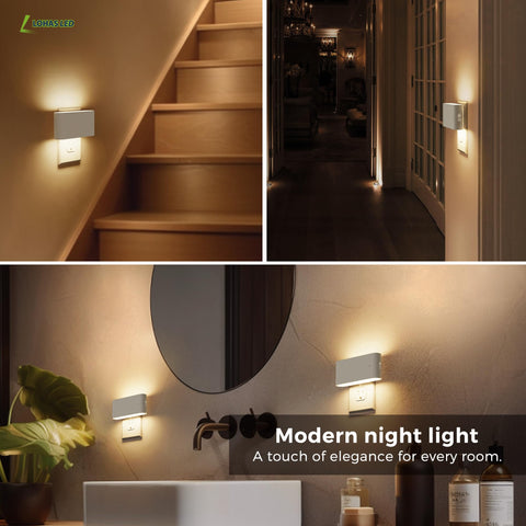 L LOHAS LED night light placed in a bedroom or hallway for subtle illumination.