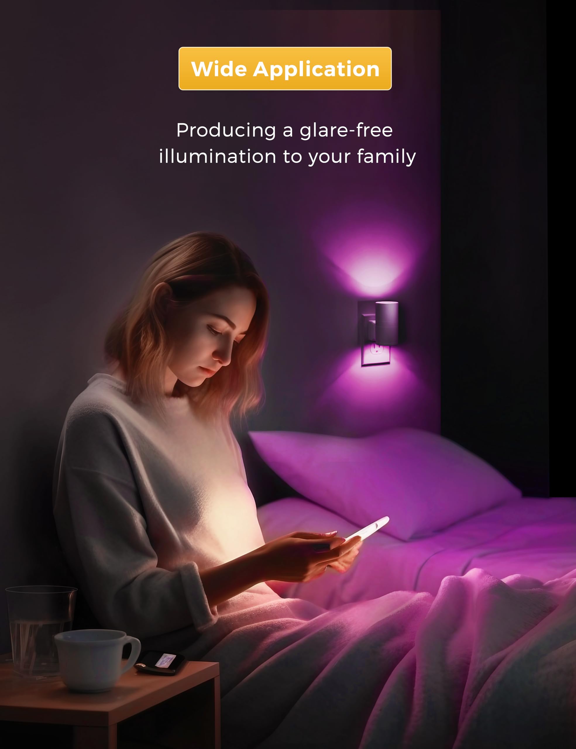 L LOHAS LED bedroom night light suitable for kids and adults