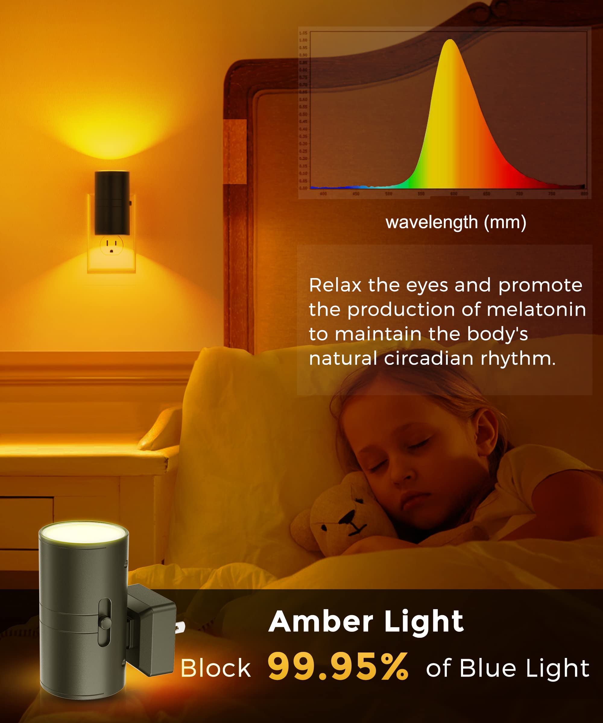 L LOHAS LED night light with a black cylindrical frame adds rustic charm