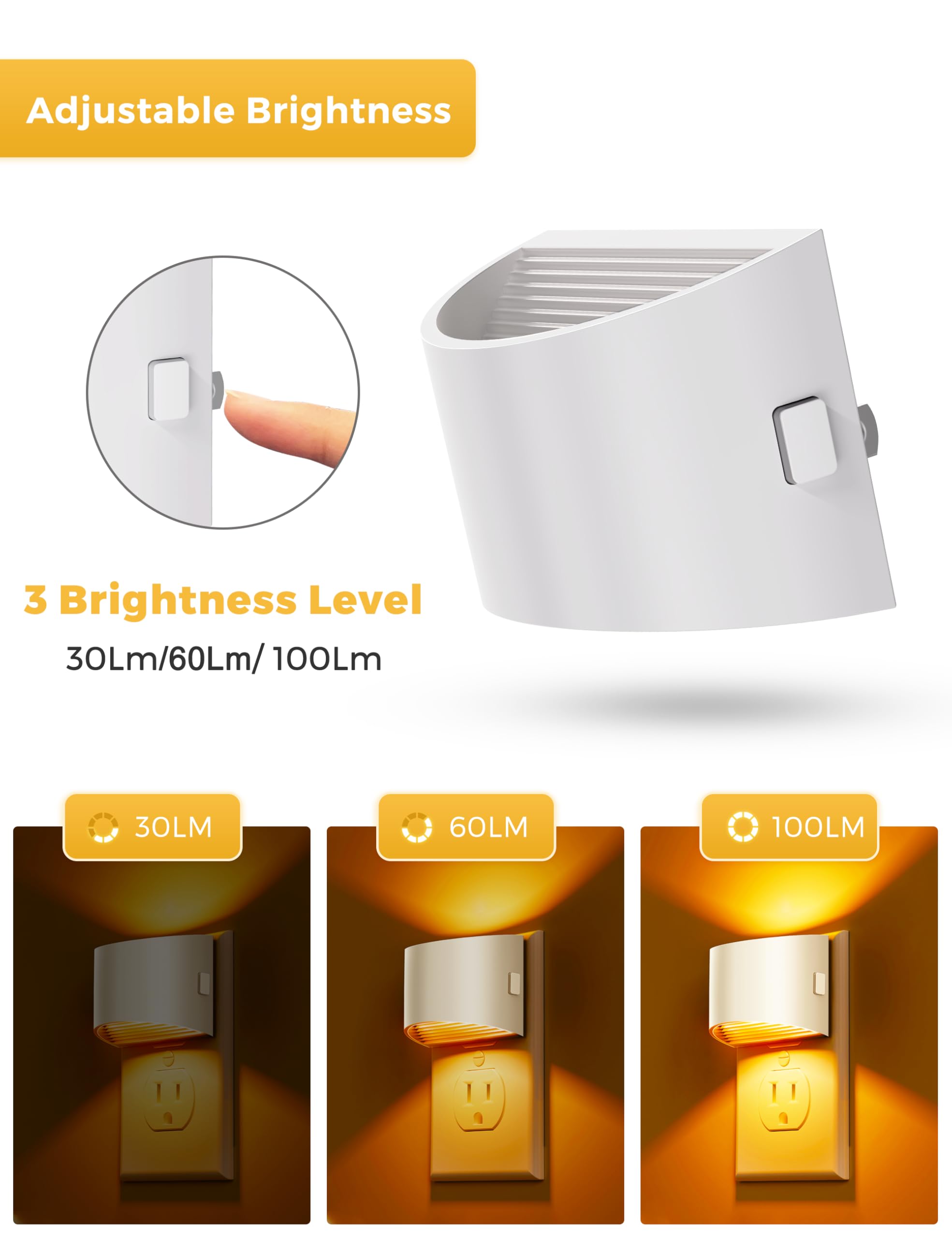 L LOHAS LED Night Light keeps the bottom outlet free for other devices