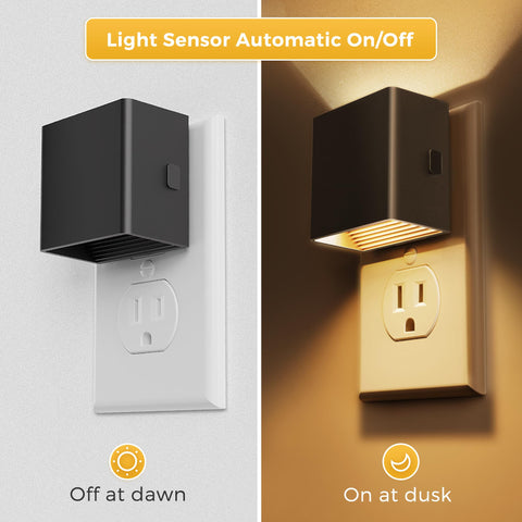 L LOHAS LED night light with adjustable brightness levels for bedside use.