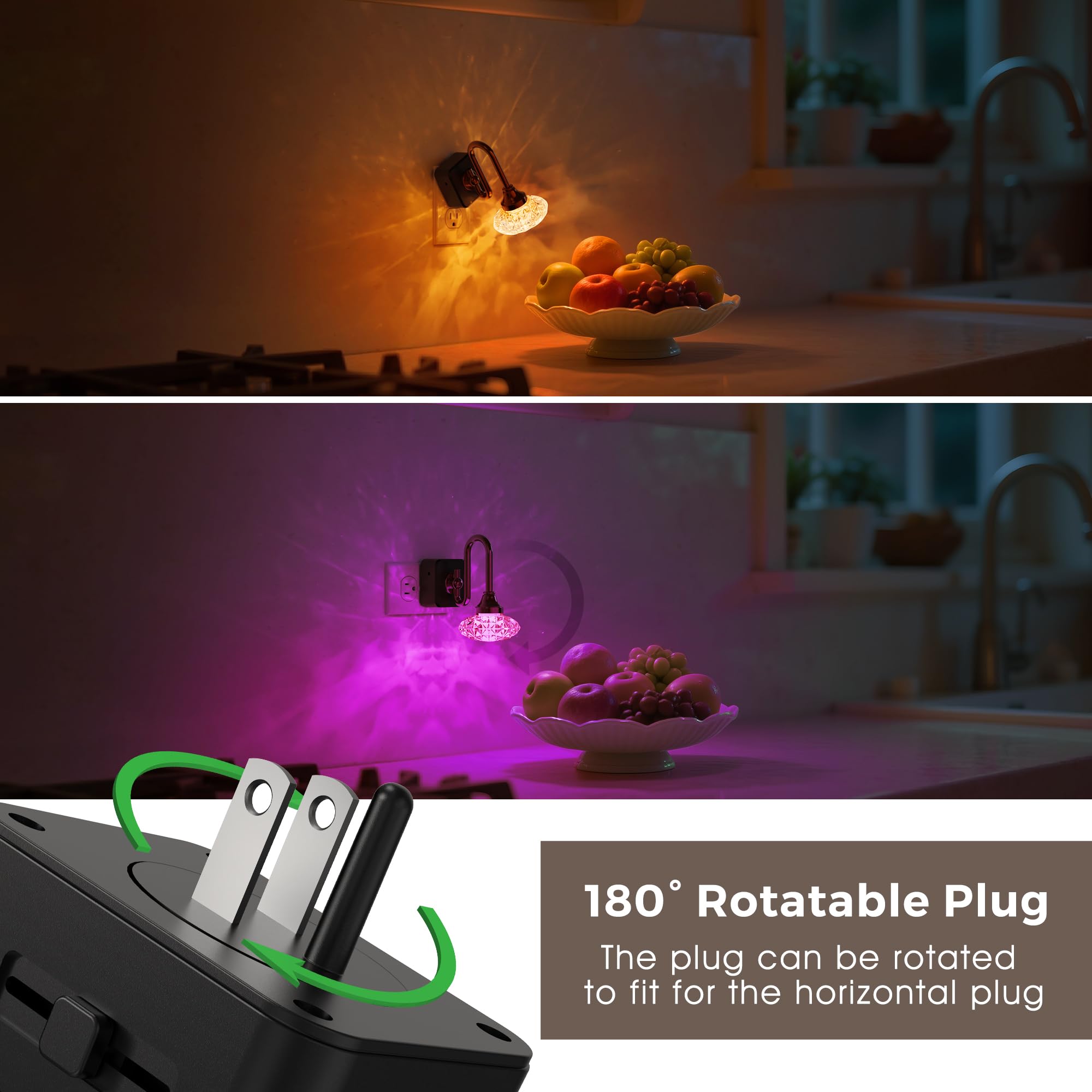 L LOHAS LED night light with adjustable brightness levels