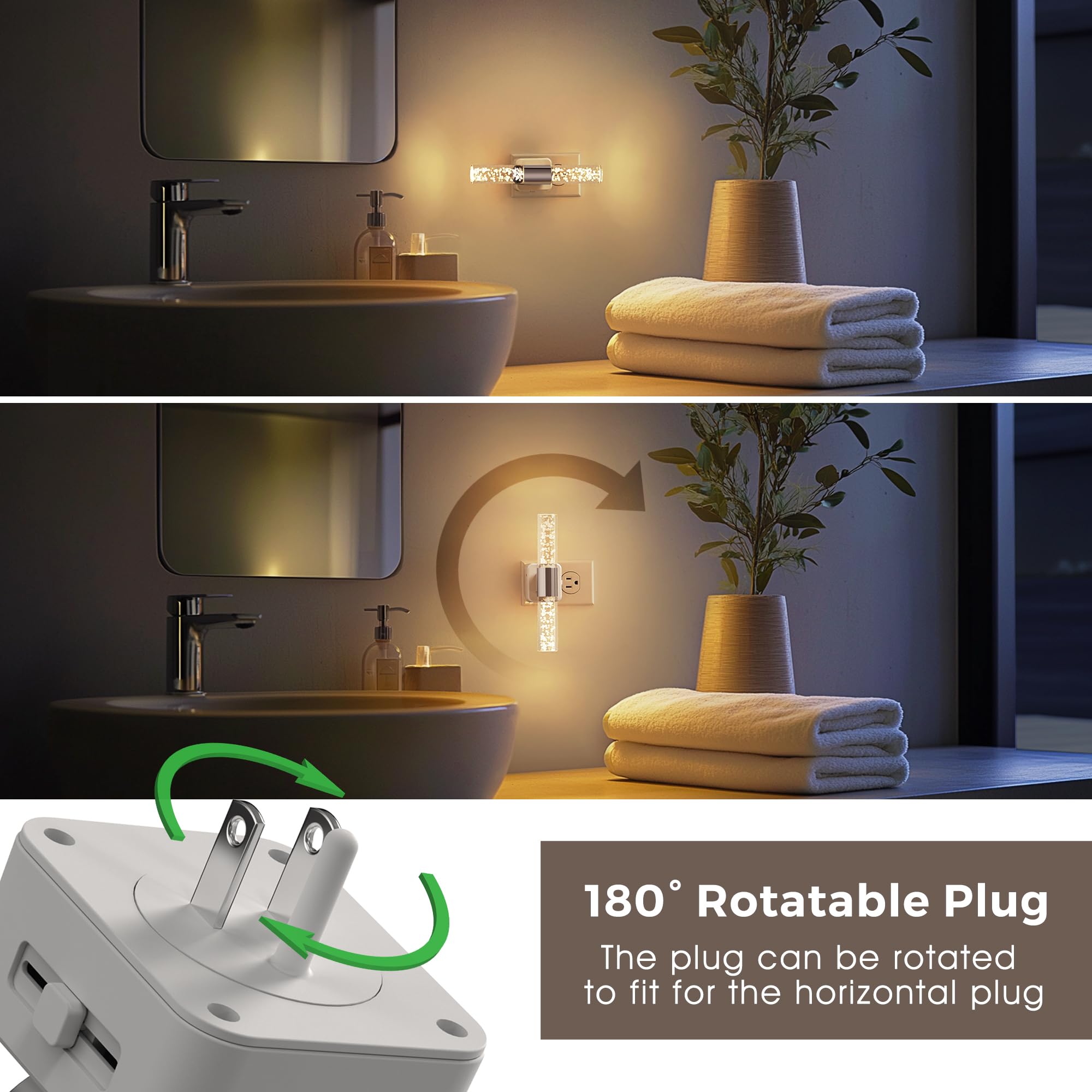 Clear acrylic design from L LOHAS LED ensures bright transmission and contemporary decor.