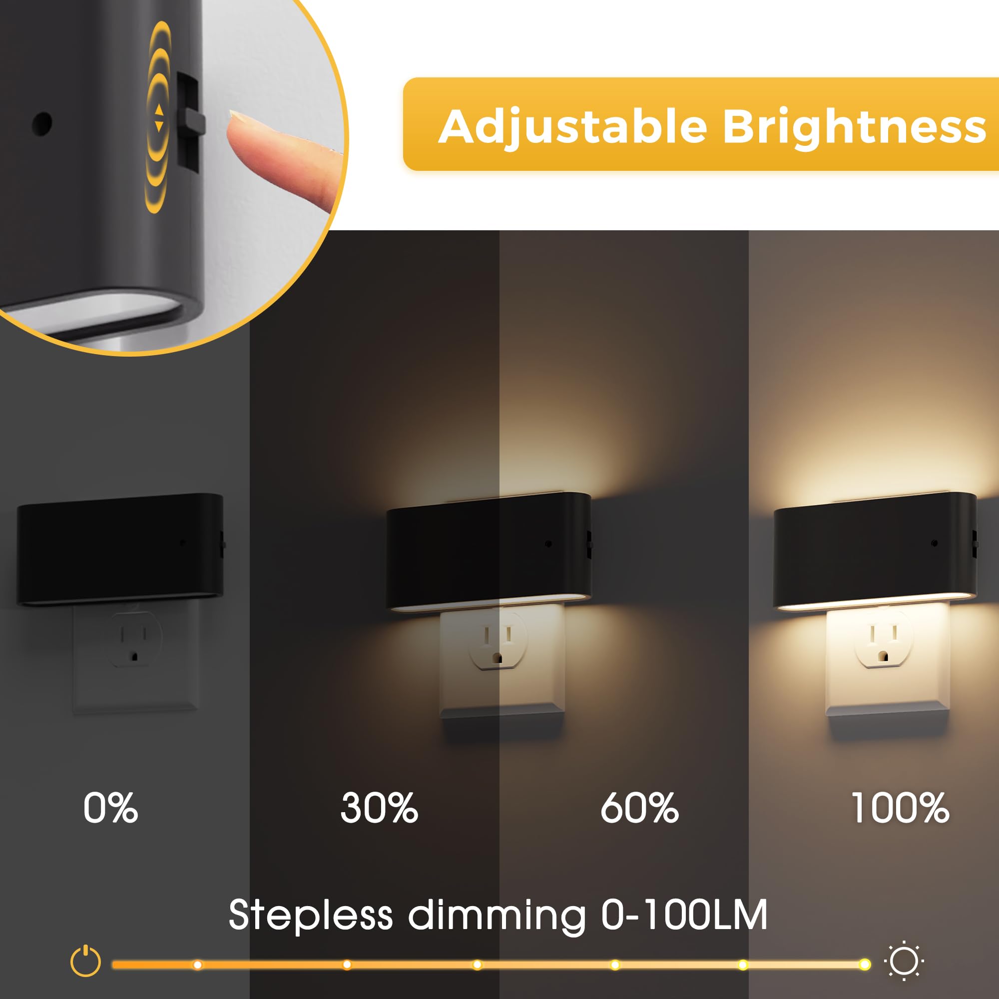 L LOHAS LED dimmable night light with adjustable brightness for any setting