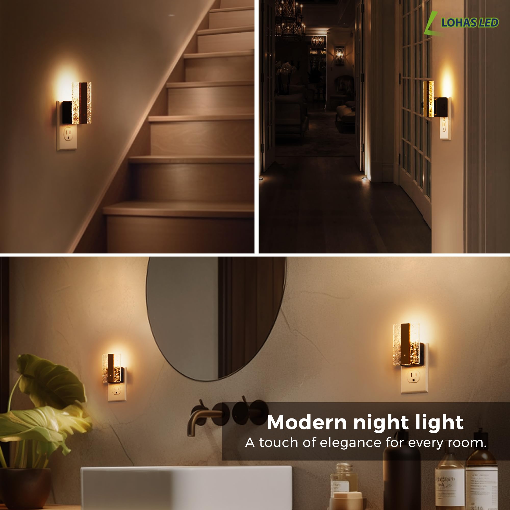 L LOHAS LED dimmable night light: adjustable brightness from 0 to 100 lumens for any moment.