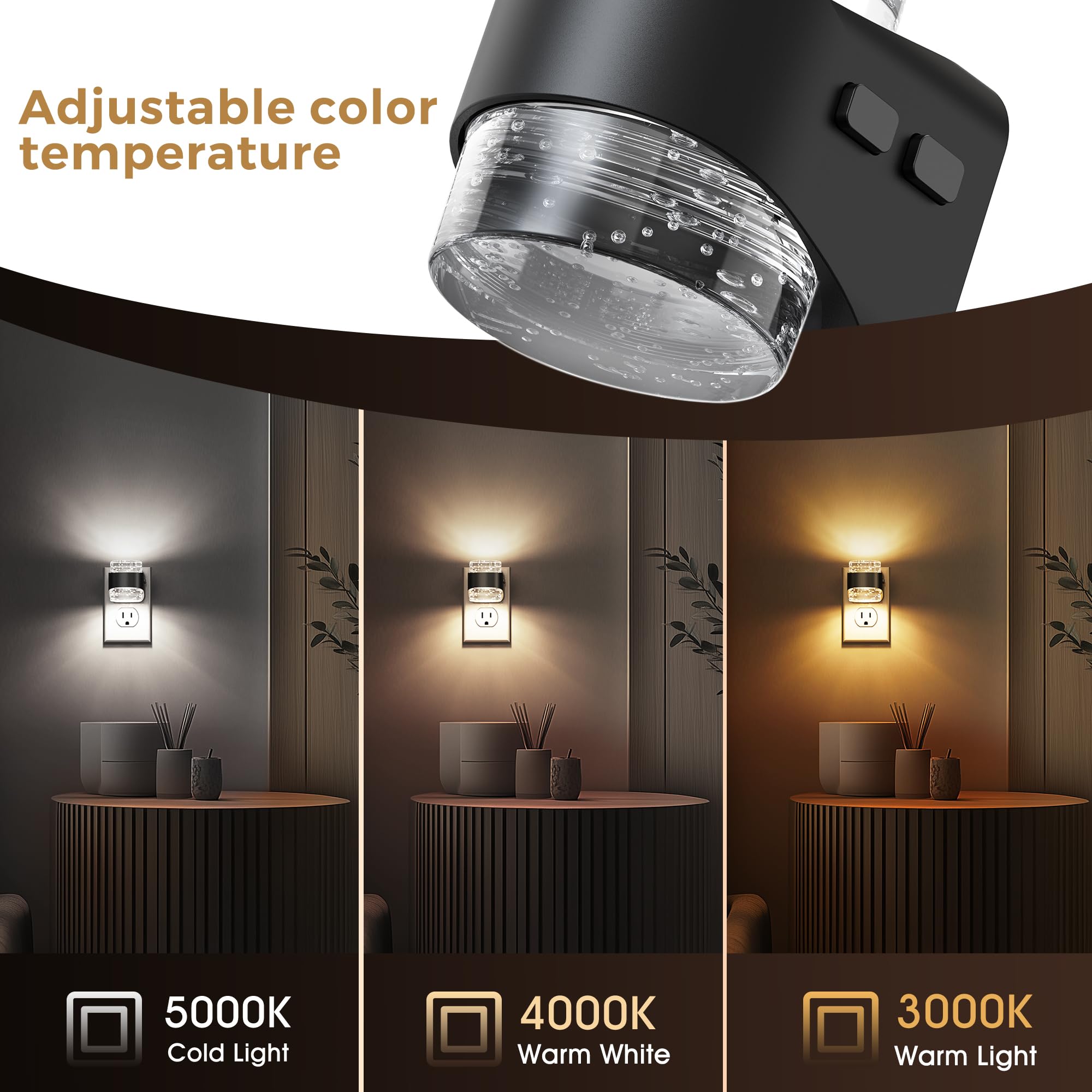 L LOHAS LED night light demonstrates adjustable brightness for safe nighttime navigation