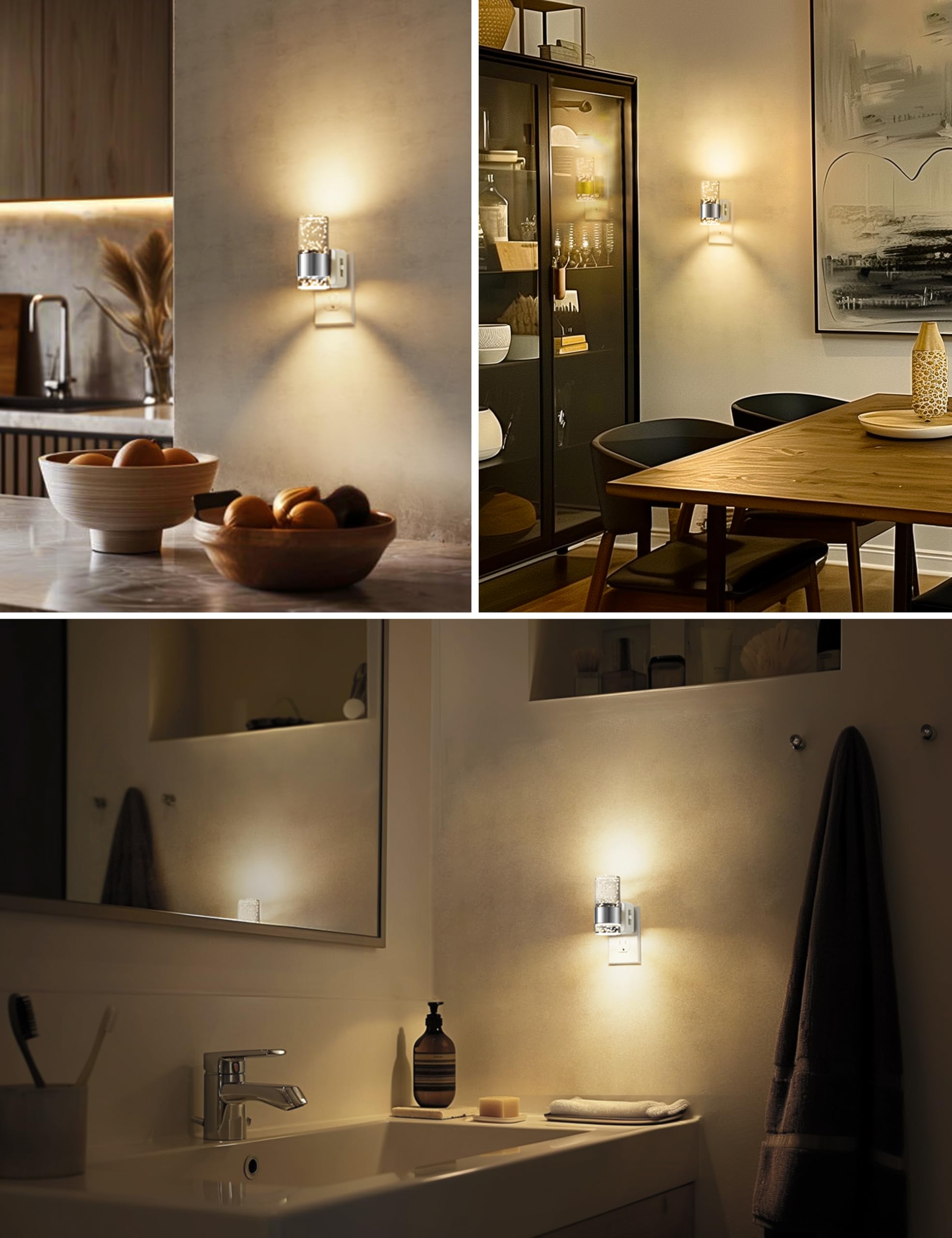 L LOHAS LED Night Light dimming slider lets you choose brightness.