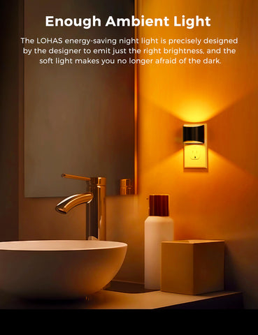 L LOHAS LED dusk-to-dawn sensor night light auto activation