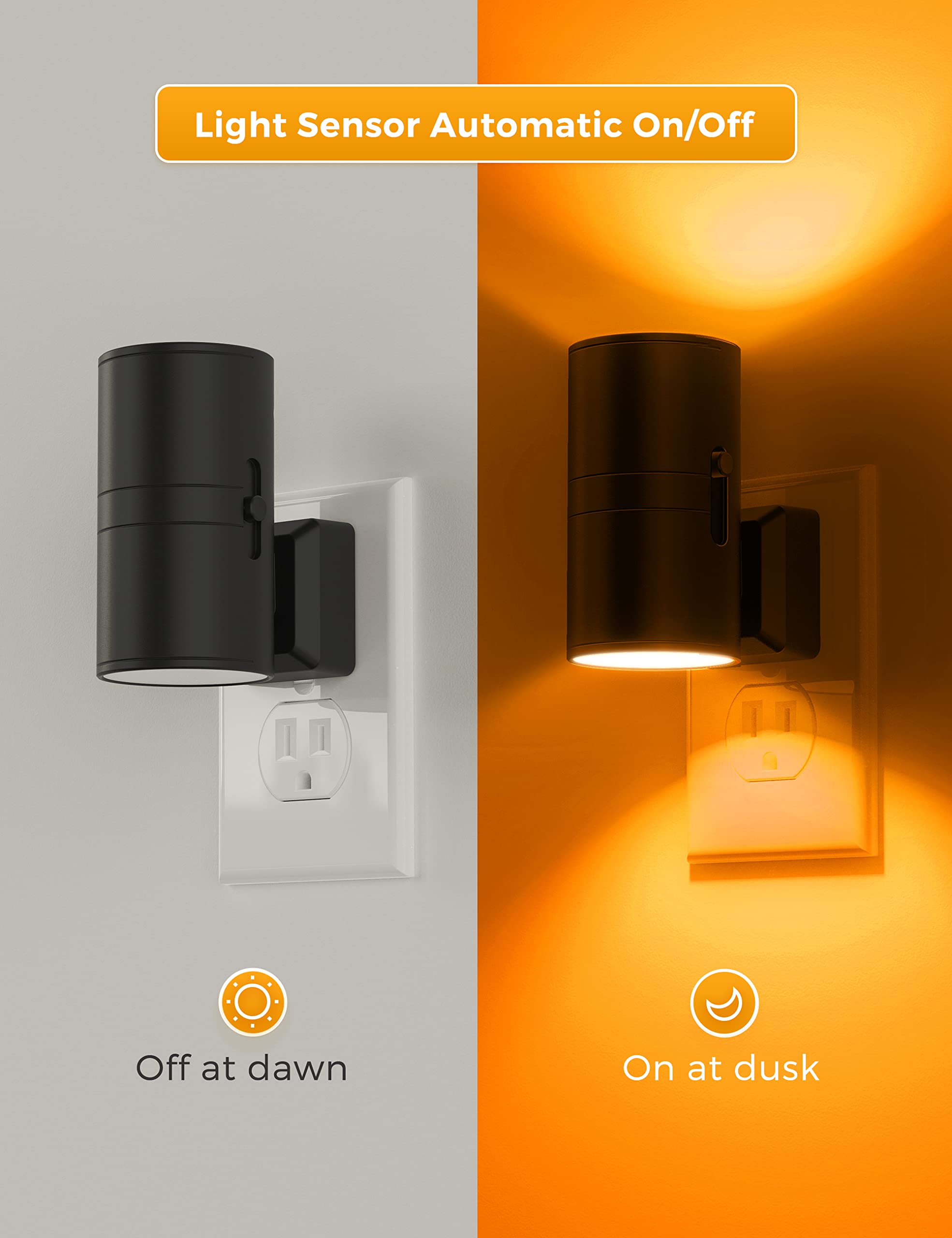 L LOHAS LED dusk-to-dawn sensor ensures light at night and off by day