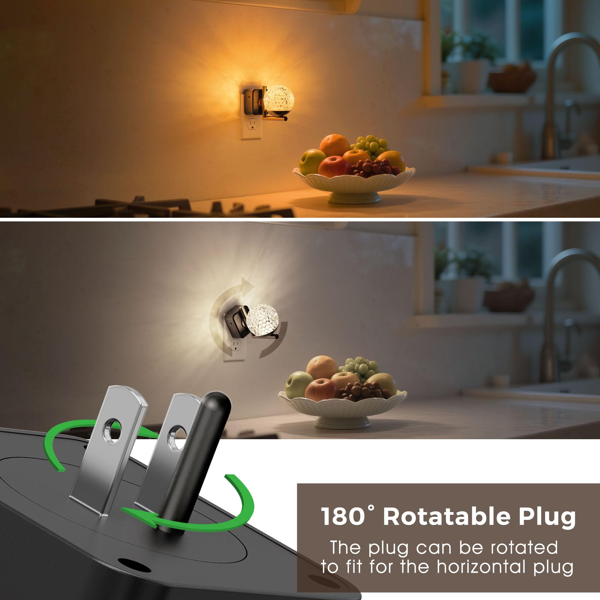 L LOHAS LED night light dusk-dawn sensor enables automatic use.