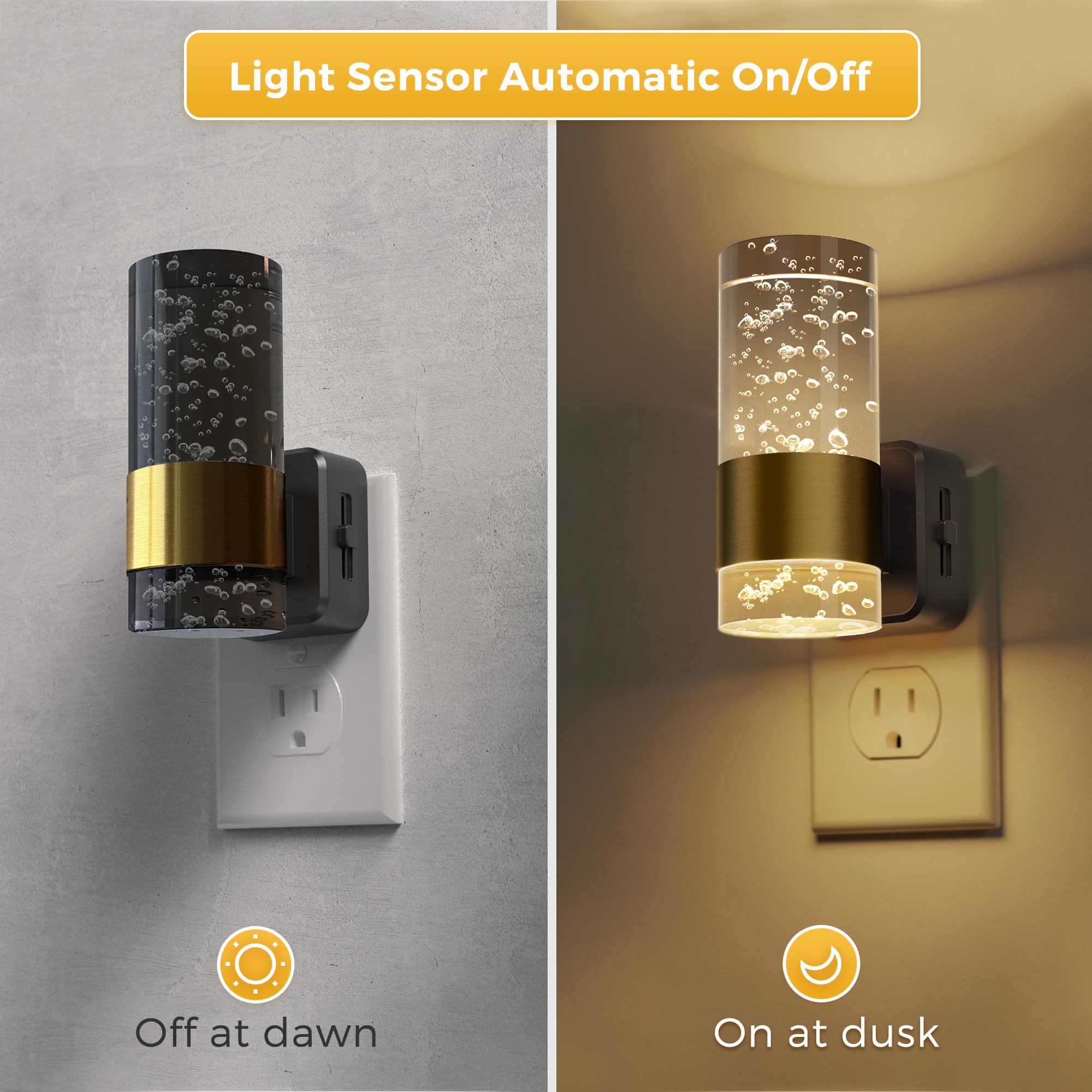 L LOHAS LED dusk-to-dawn sensor night light for hands-free ambient lighting