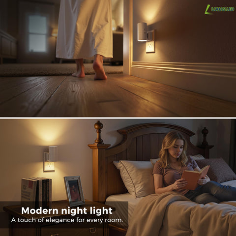 L LOHAS LED dusk-to-dawn sensor automatically lights when it’s dark.