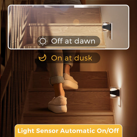 L LOHAS LED dusk-to-dawn sensor switches on automatically in darkness.