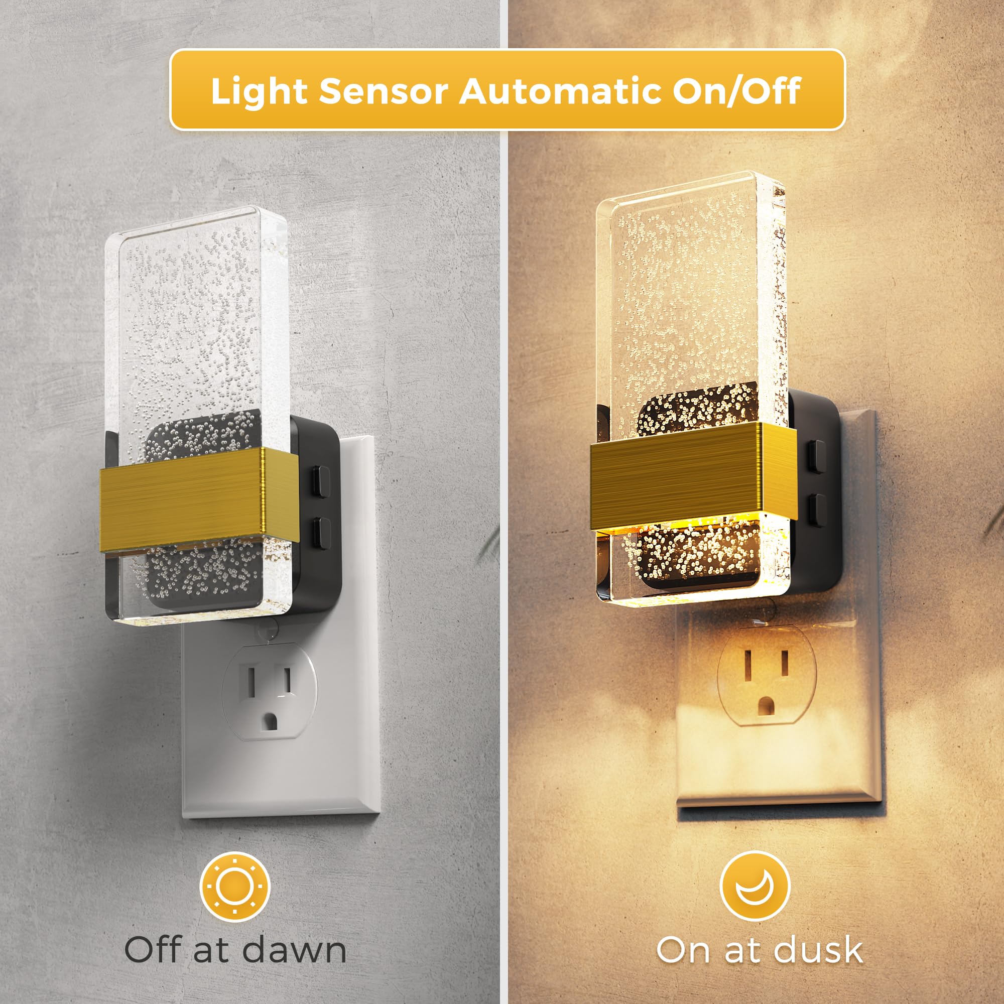 L LOHAS LED night light features dusk-to-dawn sensor for automatic, energy-saving use.