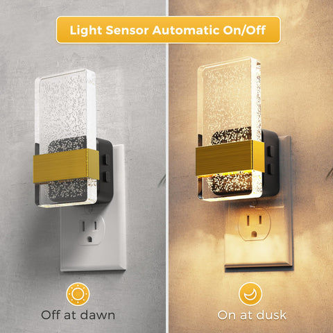 L LOHAS LED night light features dusk-to-dawn sensor for automatic, energy-saving use.