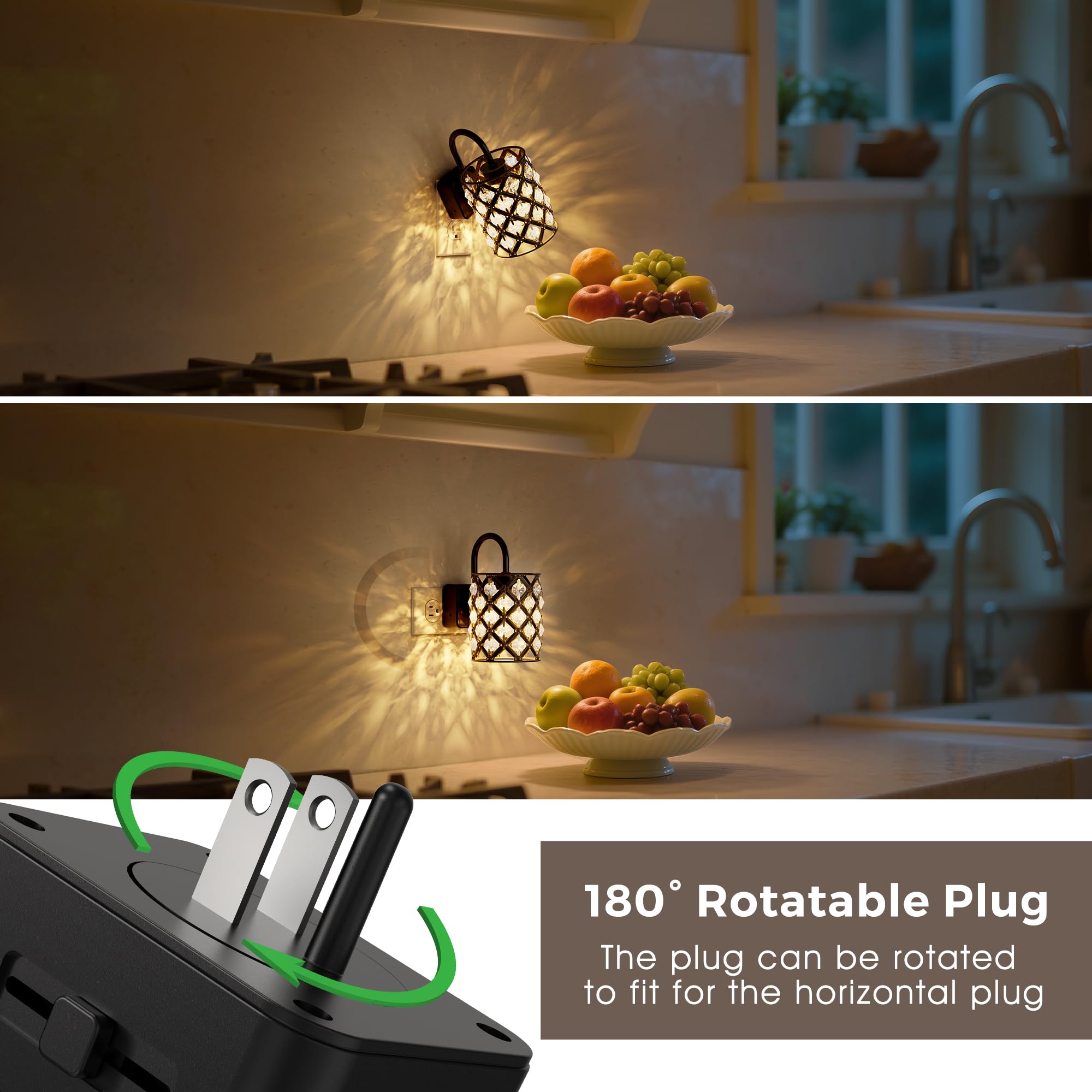 L LOHAS LED Night Light detects dusk to dawn for automatic illumination.