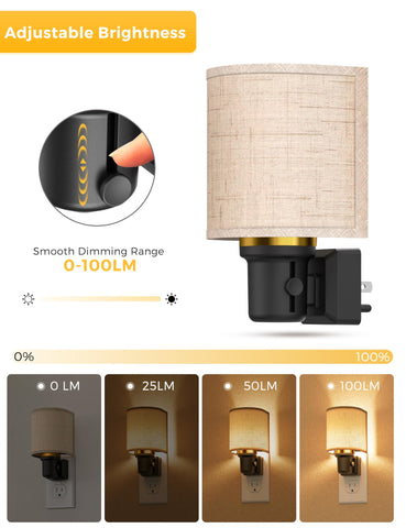 L LOHAS LED night light with dusk-to-dawn sensor for auto operation
