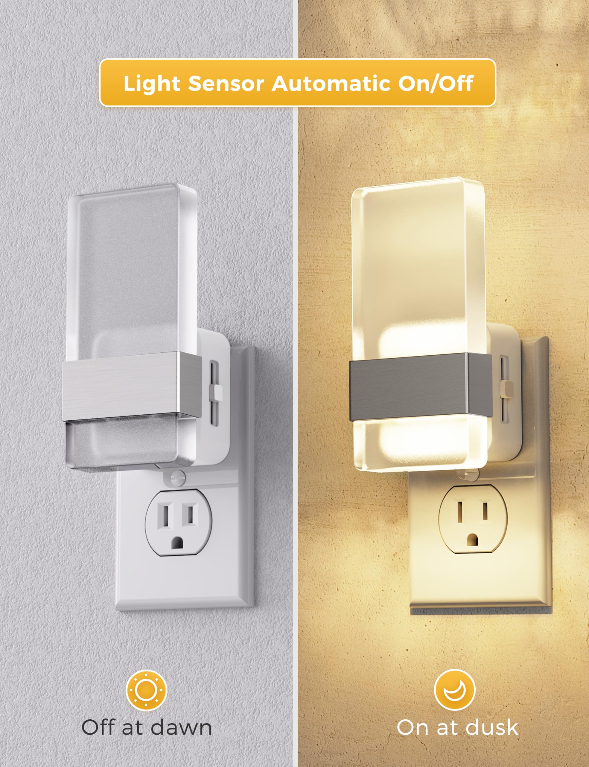 L LOHAS LED dusk-to-dawn sensor night light provides automatic night lighting