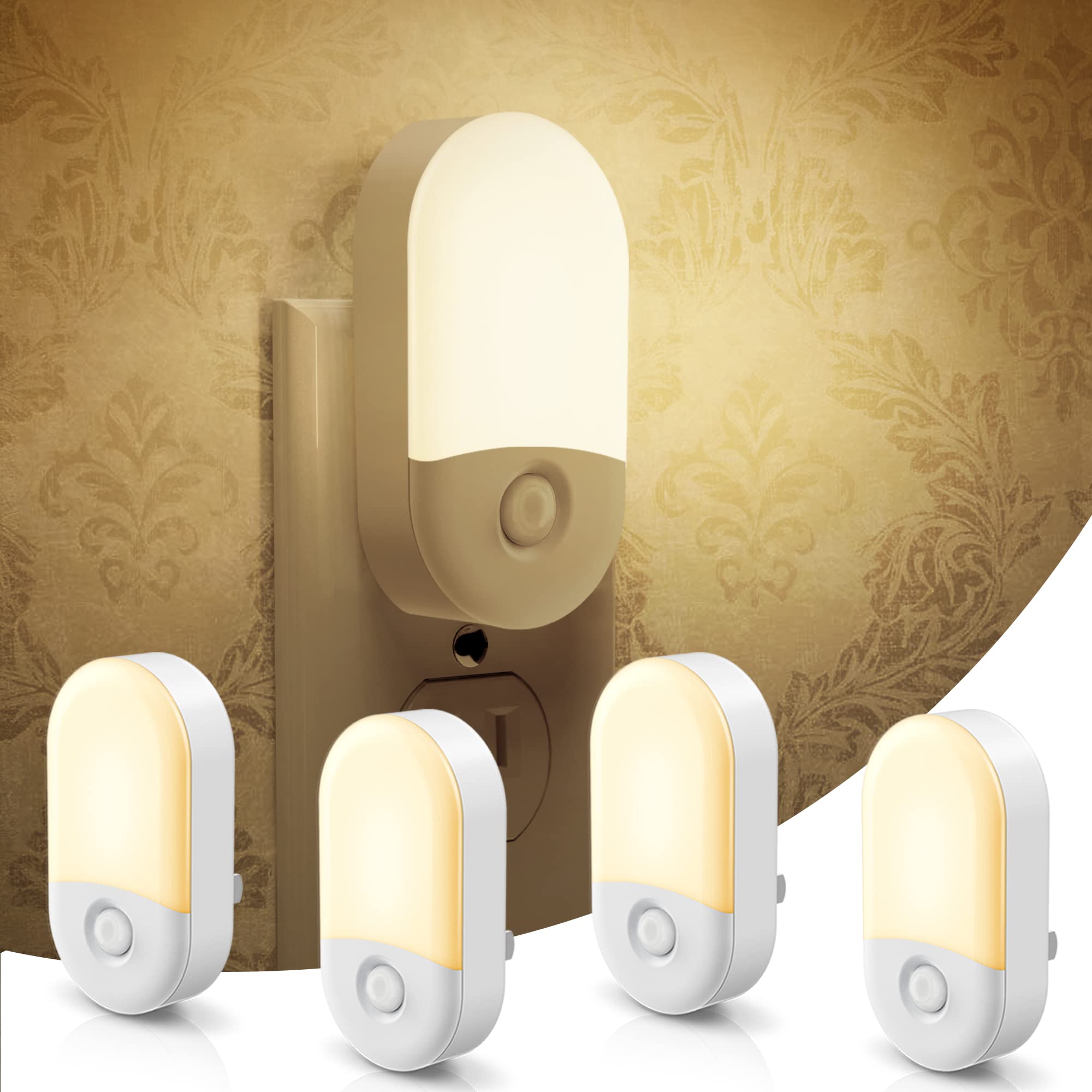 L LOHAS LED night light with dusk-to-dawn sensor for automatic hallway lighting