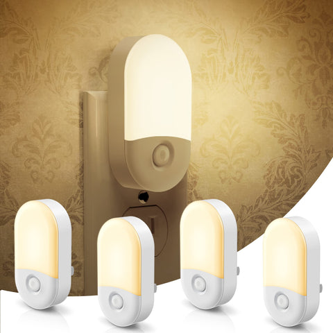 L LOHAS LED night light with dusk-to-dawn sensor for automatic hallway lighting