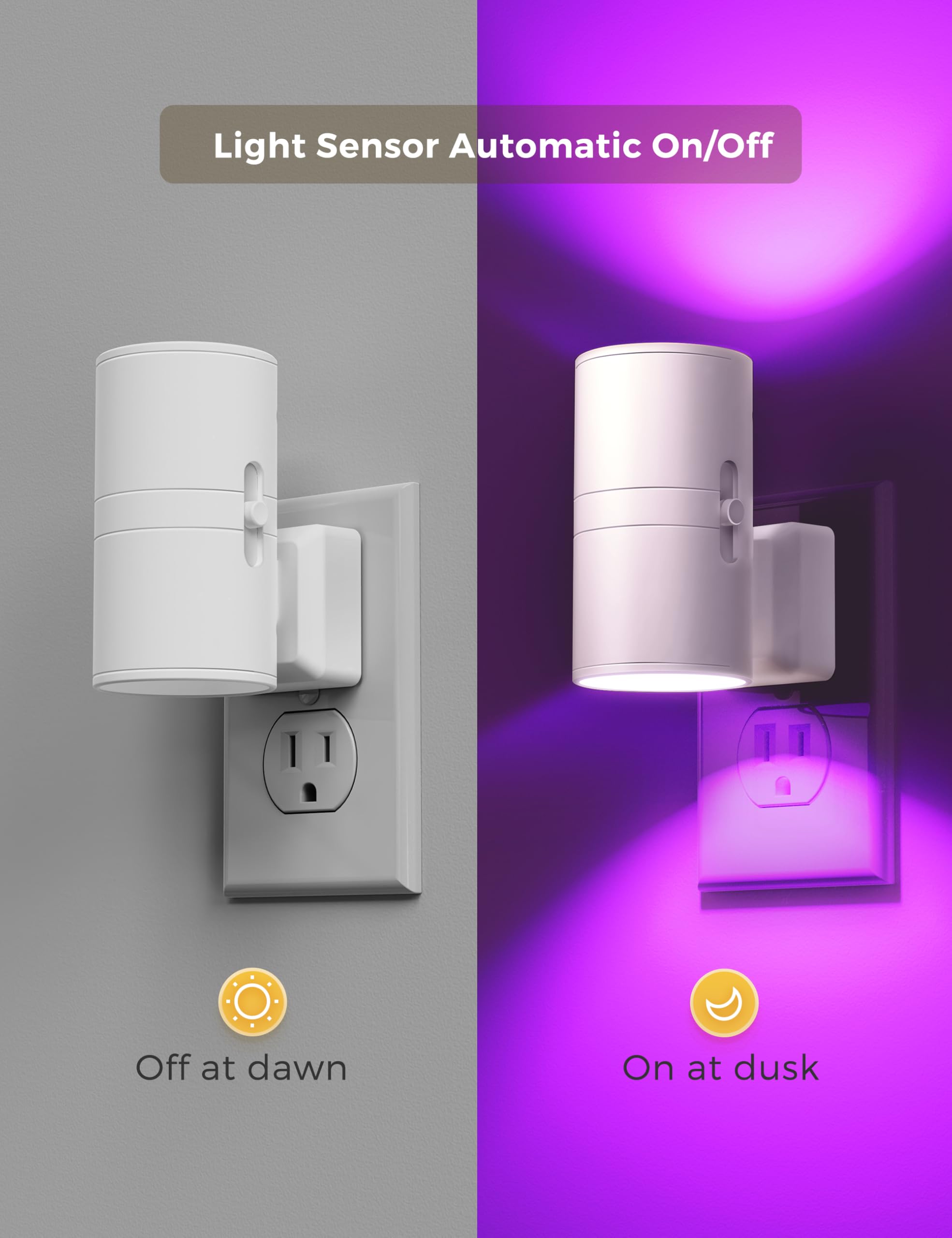 L LOHAS LED dusk-to-dawn sensor night light saves energy daily
