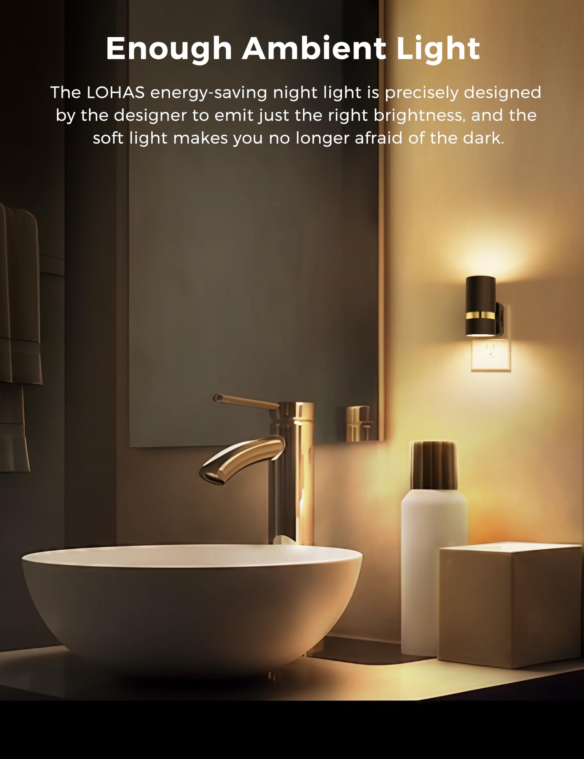 L LOHAS LED night light easy plug-in installation, no batteries