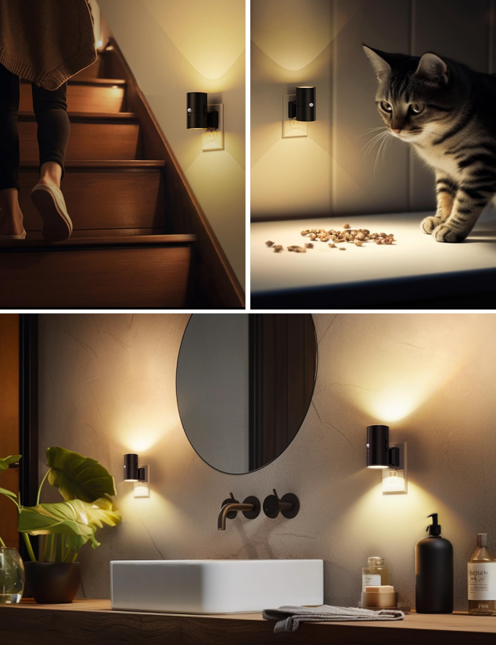 L LOHAS LED night light suitable for bathroom, hallway, nursery for navigation.