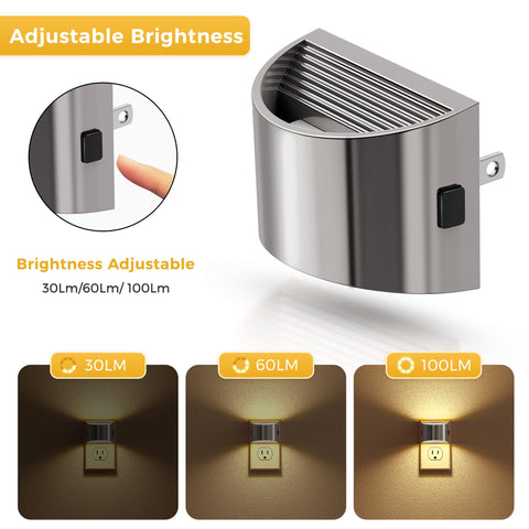 Grey cylindrical design of L LOHAS LED night light.