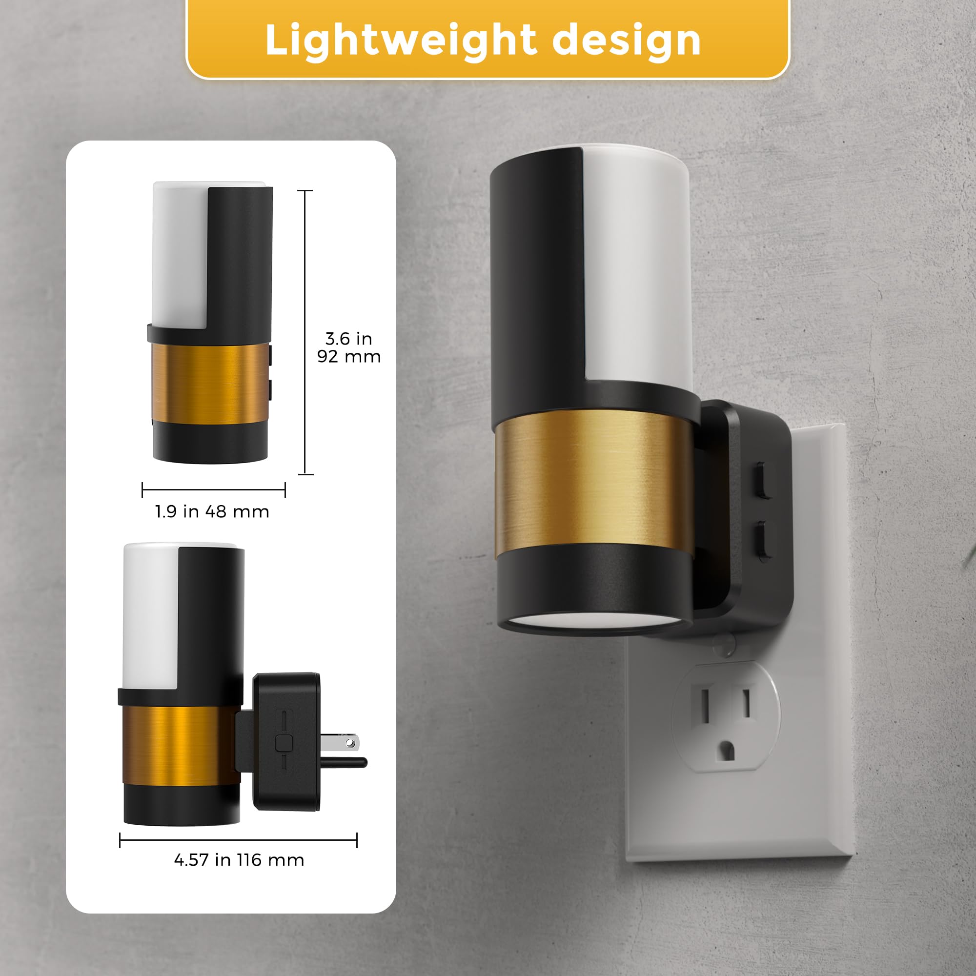 L LOHAS LED night light plugged in hallway or bedroom for safe navigation