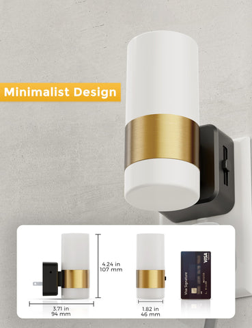 L LOHAS LED compact plug-in light fits in hallways and bathrooms.