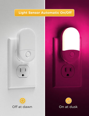 L LOHAS LED night light displaying 8-color RGB cycle for mood lighting