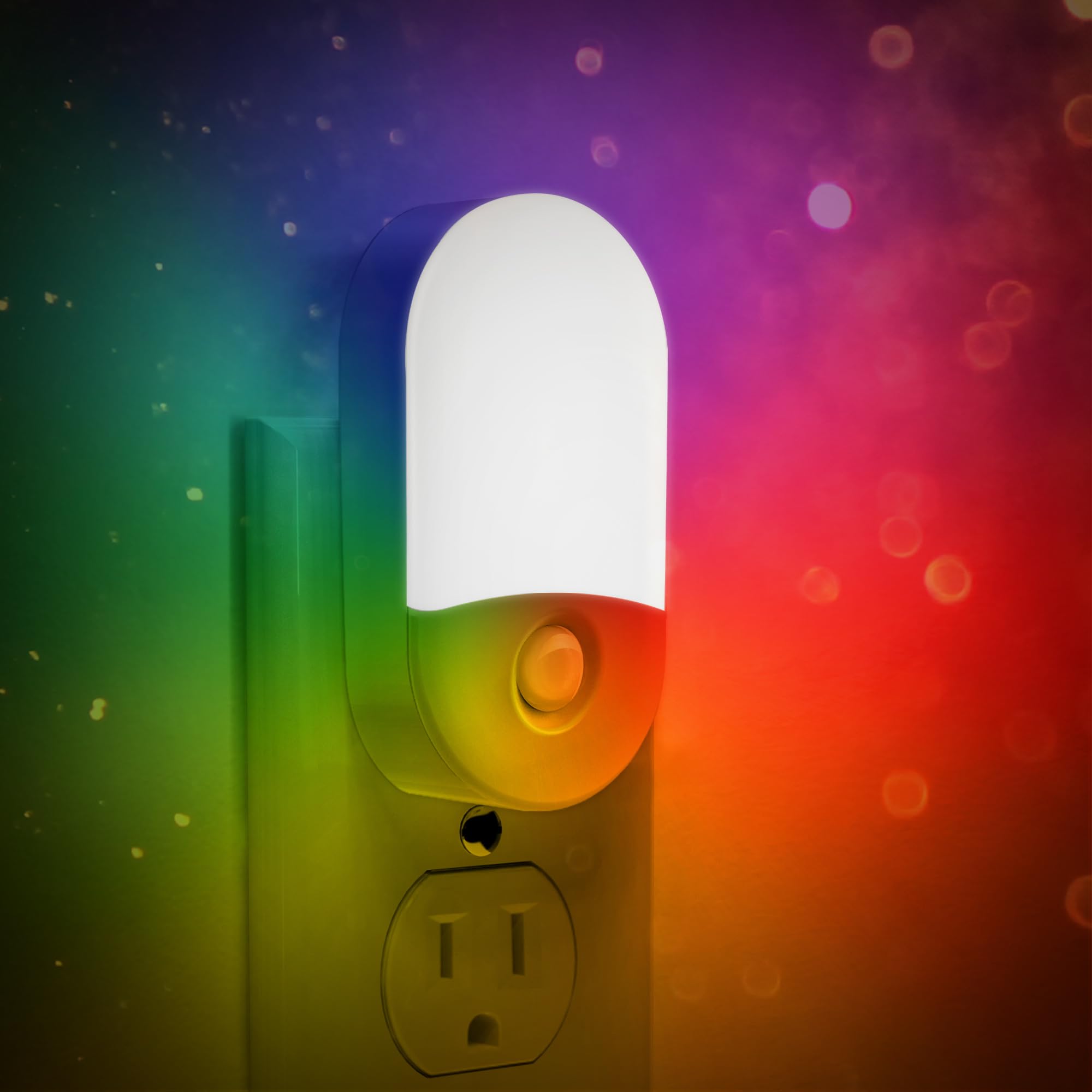 L LOHAS LED night light pair plugged into wall outlet for kid-friendly guidance