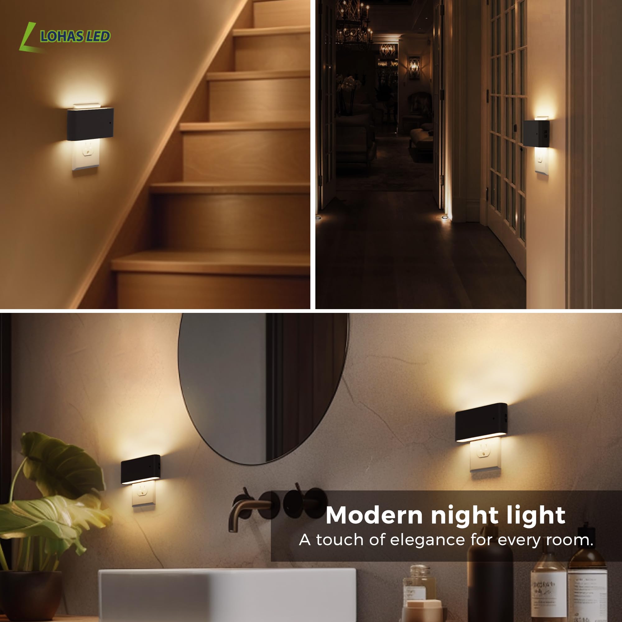 L LOHAS LED night light rated for 30,000+ hours of reliable use
