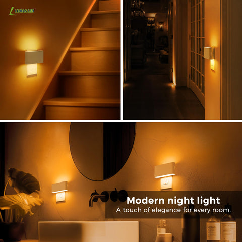 L LOHAS LED night light features modern design that complements decor.