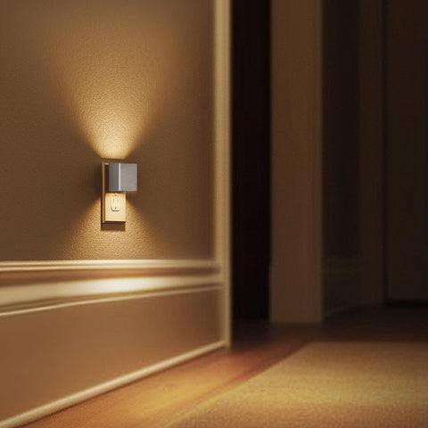 Plug-in design of L LOHAS LED Night Light won’t block the outlet.