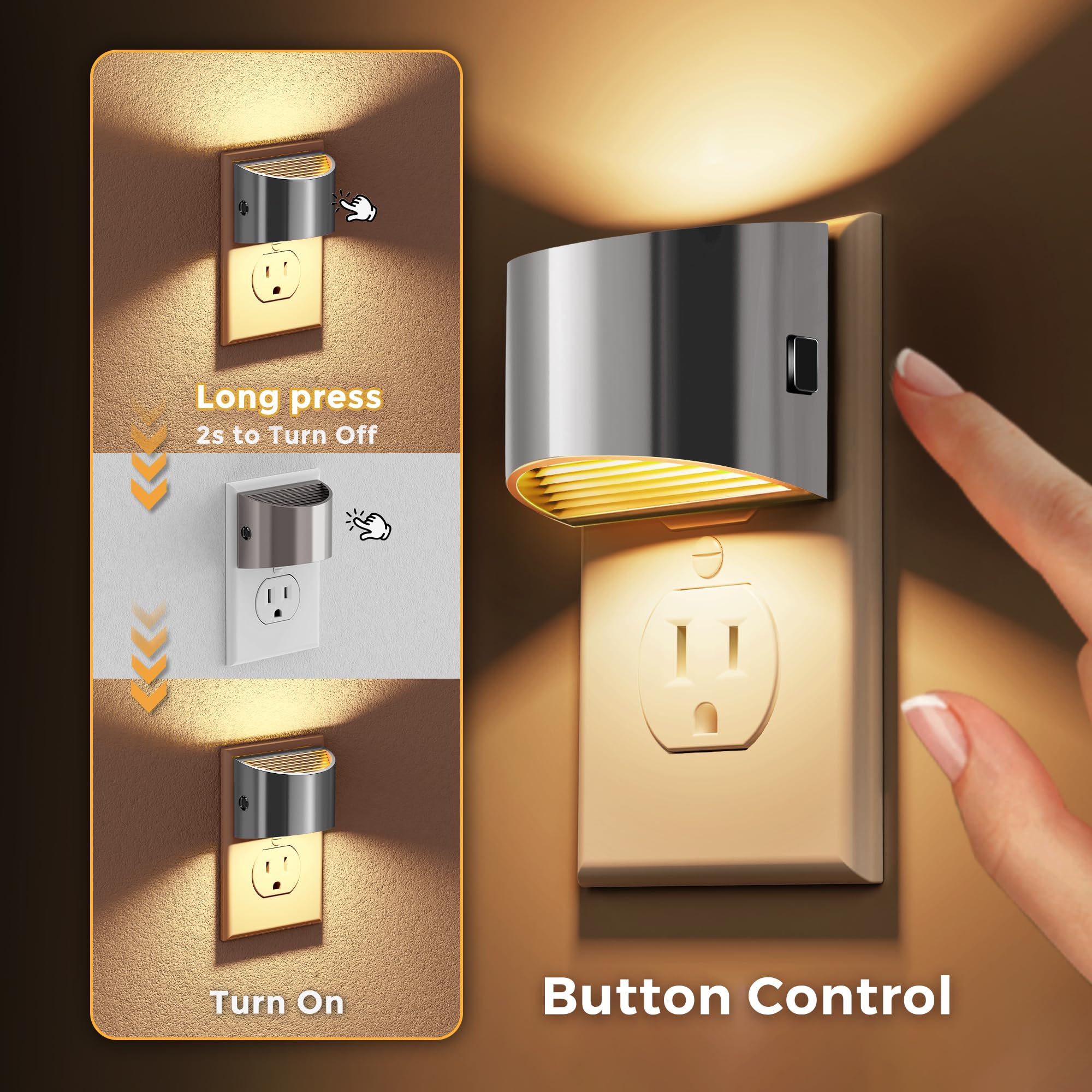 Outlet space is preserved by the compact L LOHAS LED night light.